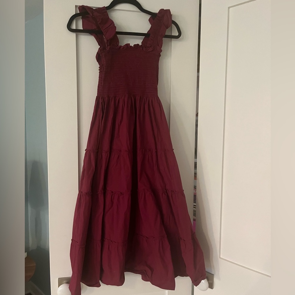 Burgundy midi nap dress - only worn once